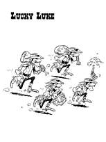 coloriage les daltons se sauvent apres un vol